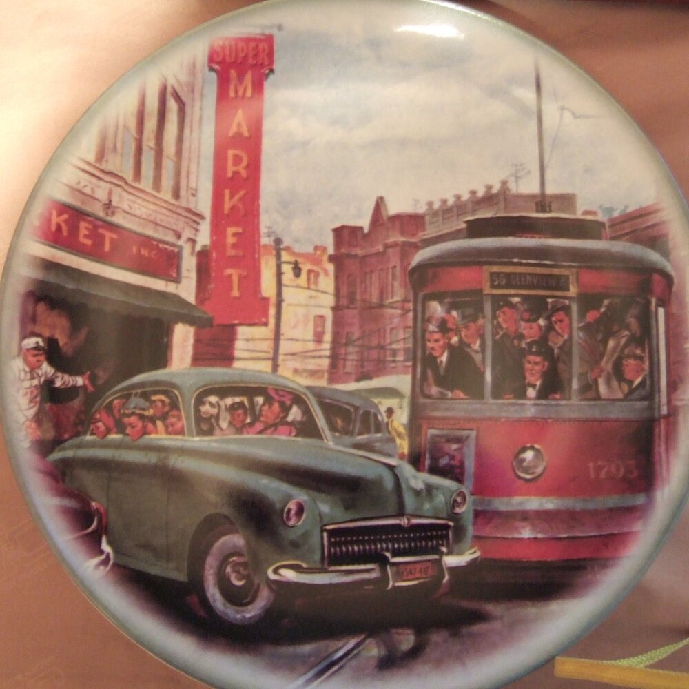 STREETCAR DECORATIVE PLATE BY THORTON UTZ